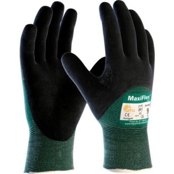 Pip MaxiFlex Cut Seamless Knit Engineered Yarn Glove Nitrile Coated MicroFoam Grip, 2XL, Green, 12pk 34-8753/XXL